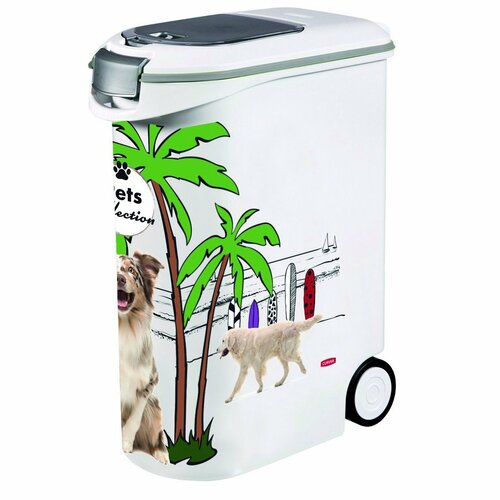Curver Pojemnik na paszę, wzór psy, 54 l / 20 kg