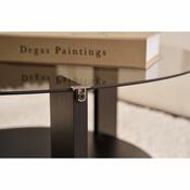 Couchtisch Clara Wood Black mit dunklem Glas