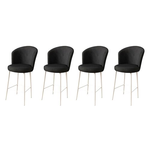 Set de scaune de bar Alte Black and White, 4 buc.