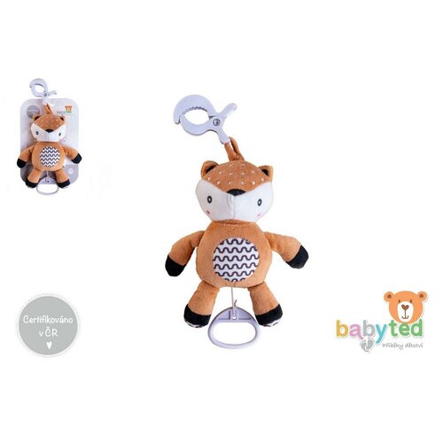 Natahovací hrací strojek babyted Srneček plyš 30 cm závěs na postýlku / kočárek