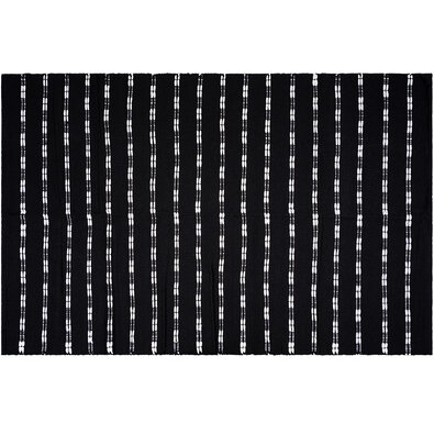 Koberec prešívaná čierna, 120 x 180 cm