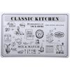 Tischsets Kitchen grau, 43,5 x 28,5 cm, 4er-Set