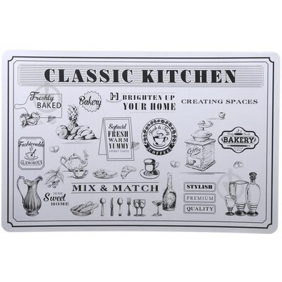 Suporturi farfurii Kitchen gri, 43,5 x 28,5 cm , set de 4 buc.