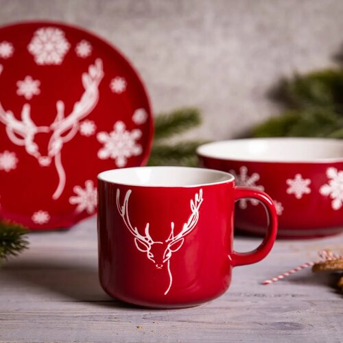 Altom Porcelános bögre Winter Dreams Deer 370 ml