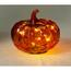 Szklana dynia świecąca 15 x 13 cm, pomarańczowy, 10 diod LED, na baterie, z timerem