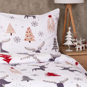 4Home Pościel Cute reindeer mikroflanela, 140 x 200 cm, 70 x 90 cm