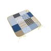 Bellatex Sitzkissen Adéla glatt Patchwork blau, 40 x 40 cm