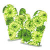 Chňapka Květy zelená, 28 x 18 cm, sada 2 ks