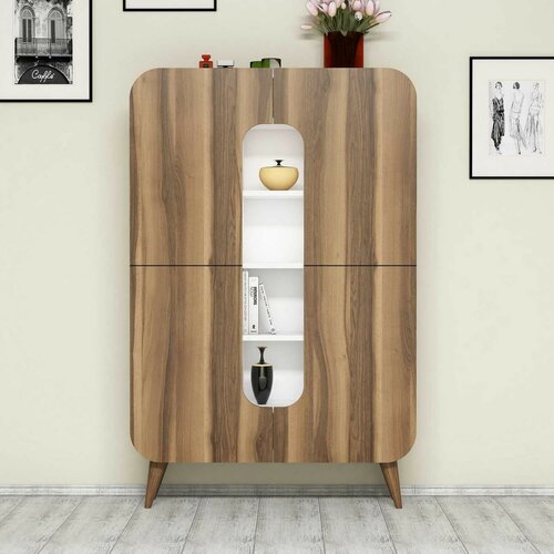 Skříňka Mine Walnut and White