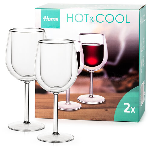 4Home Pahare termo pentru vin Hot&Cool 300 ml, 2 buc.