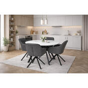 Jídelní stůl FINO QUATTRO MARBLE 120, bílý mramor