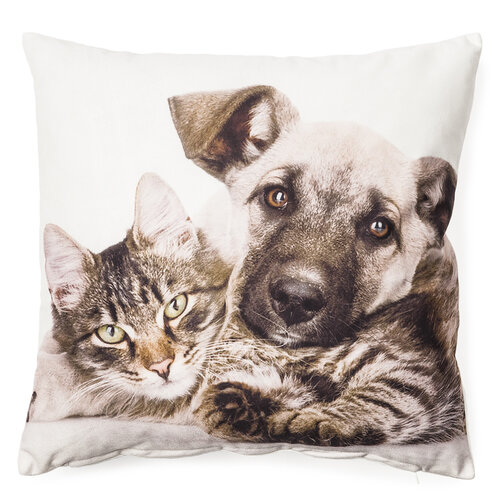 Obliečka na vankúšik Pes a mačka, 40 x 40 cm
