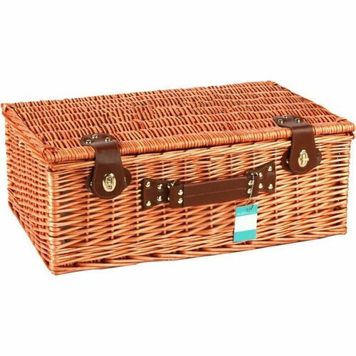 Coș de picnic pentru 4 persoane maro, 54 x 34 x 20 cm