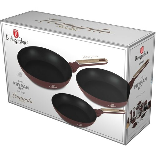 BerlingerHaus Súprava panvíc s titánovým povrchom Leonardo Nordic, 3 ks