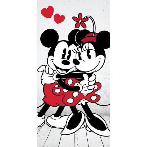 Prosop Jerry Fabrics Mickey și Minnie in love 02, 70 x 140 cm