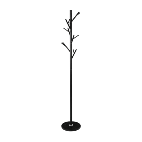 Kovový vešiak Efran, čierna, 173 cm
