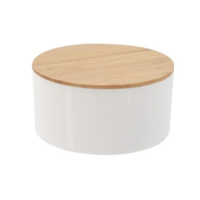 Kozmetični organizator z ogledalom Bamboo krog, 13x 7 cm