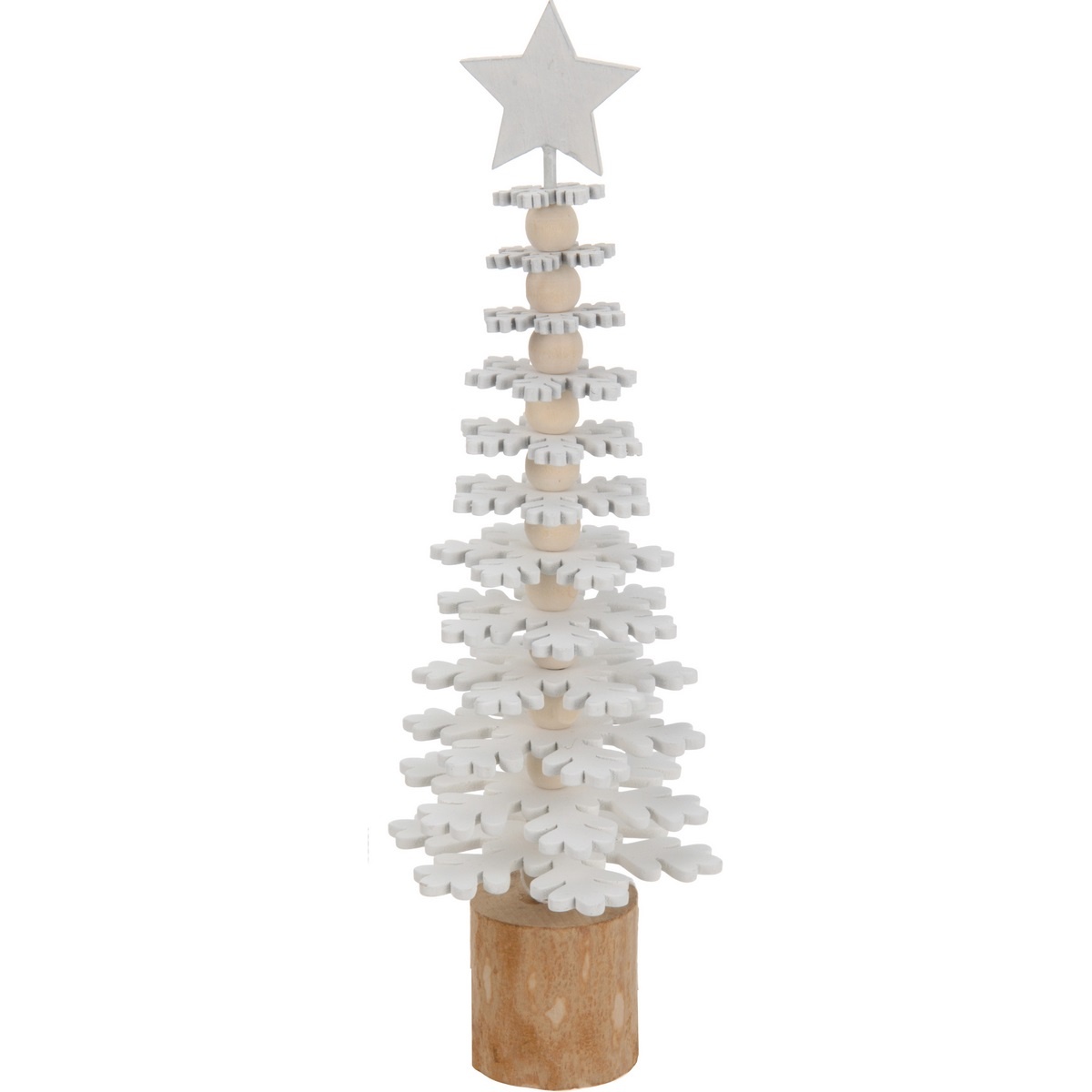 Decoratiuni Craciun Snowflake tree, din lemn 25 cm