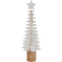 Świąteczna drewniana dekoracja Snowflake tree, 25 cm