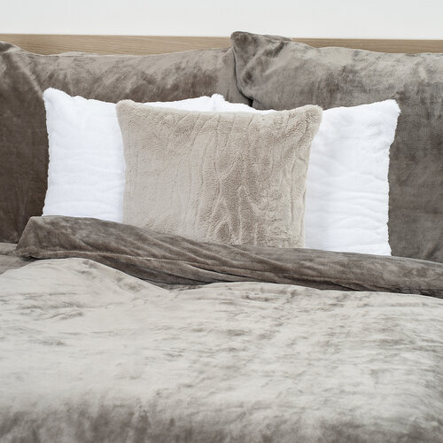 4Home Bettwäsche Mikroflanell grau, 140 x 220 cm, 70 x 90 cm