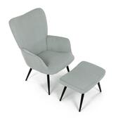Relaxační křeslo s podnožkou L7285 BLUE6, modrá