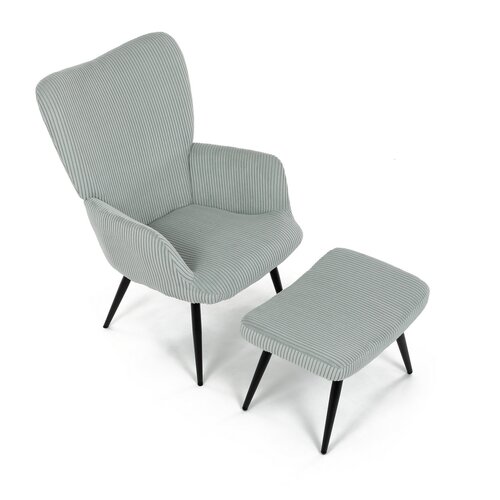 Entspannungssessel mit Fußstütze L7285 BLUE6, blau