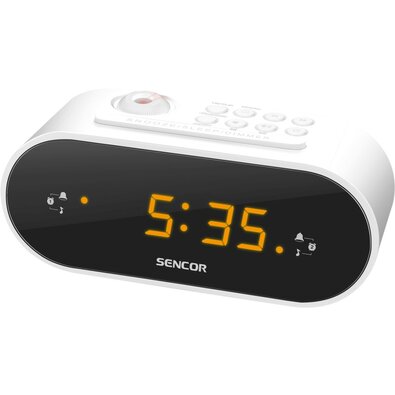 Sencor SRC 3100 W Radio cu ceas cu proiecție, alb