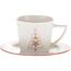 Porcelain cup with saucer Knitted tree 110 ml