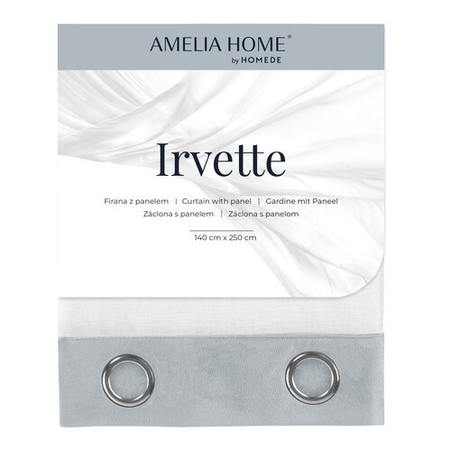 Restilo Irvette Eyelets függöny, ezüst, 140 x 250 cm