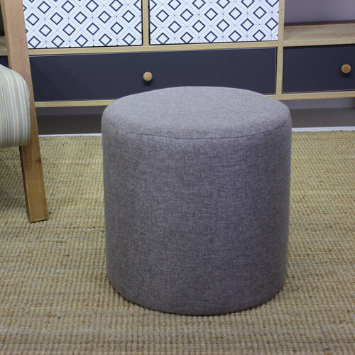 Taburet Silindir Puf Brown