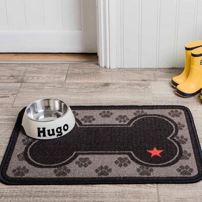 PET REBELLION Dinner Mate Little Paws Teppich unter den Napf, 40 x 60 cm