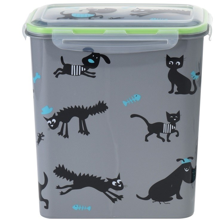 Úložný box na zvieracie krmivo Cane, sivá