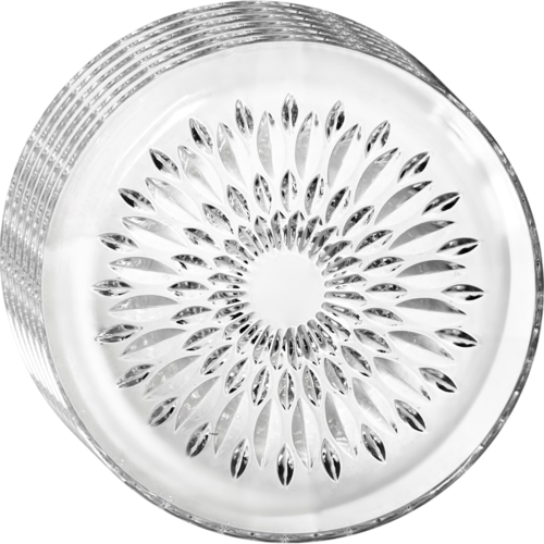 Set de 6 farfurii de desert din sticlă CrystalBloom 19 cm