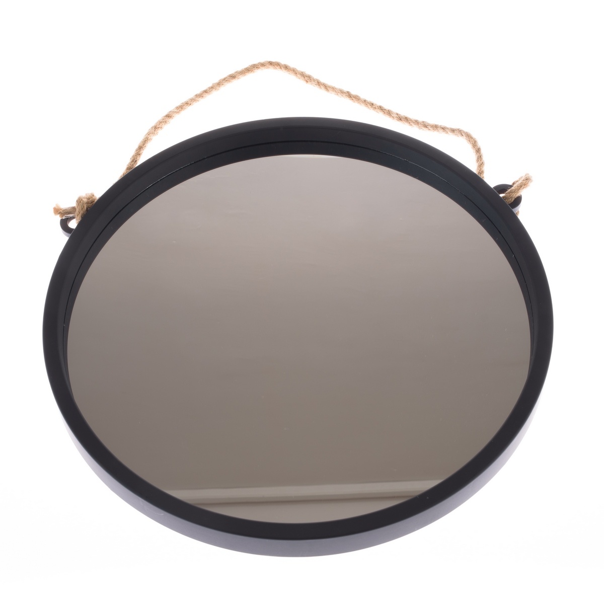 Plastové závesné zrkadlo Embellir čierna, pr. 48 cm