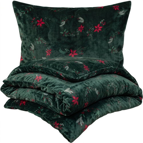 4Home Pościel mikroflanela Poinsettia, 160 x 200 cm, 70 x 80 cm