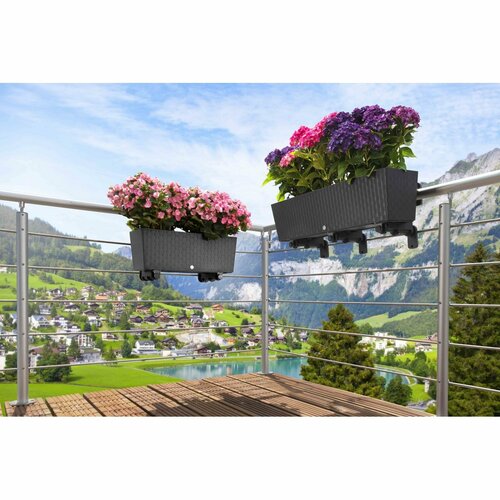 Flower Lover Ящик для квітів з автополивом Supreme антрацит, 50 см