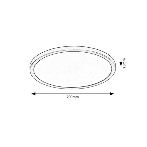 Rabalux 71096 stropní Slim LED svítidlo Gonzalo24 W, černá