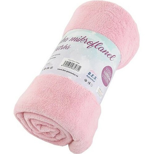 B.E.S. Petrovice Kinderdecke Mikroflanell exclusive,  Rosa, 110 x 140 cm