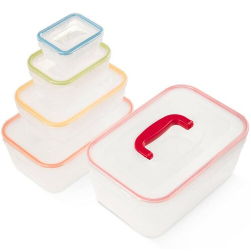 LOCKnLOCK Set of Lock rectangular food containers,5 pcs