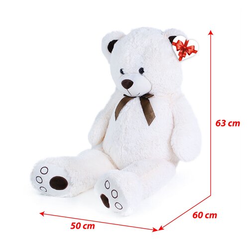 Jucărie pluș Ursul mare Rappa Tonda crem, 100 cm, cu etichetă