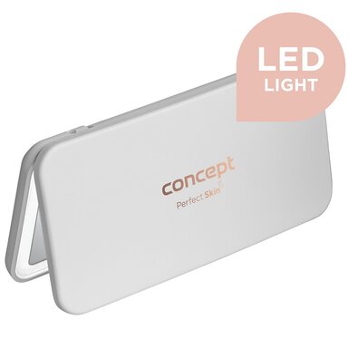 Concept KZ2010 oglindă cosmetică de buzunar culumină LED, albă