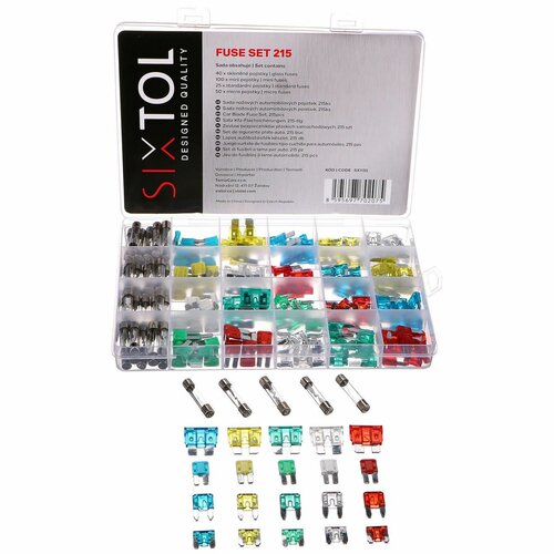 Sixtol Komplet nožových a steklenih avtomobilskihvarovalk MECHANIC FUSE SET 215