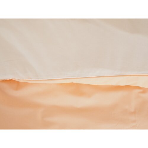 B.E.S. Petrovice Baumwollbettwäsche Double Face Aprikose/aschfarben, 140 x 200 cm, 70 x 90 cm