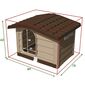 Doghouse Bungalow bej, 89 x 75 x 62 cm