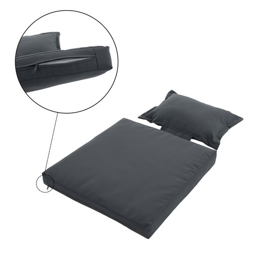 Sofa ogrodowa rattanowa MALORY, szary/naturalny