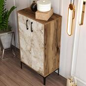 Szafka na buty Prag Walnut and White Marble