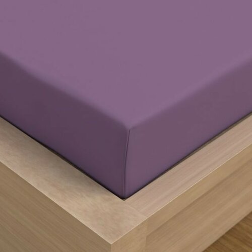 Kvalitex Satin foaie cu elastic violet , 100 x 200cm