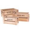 Набір дерев'яних ящиків Wood Box, 3 шт., натуральний