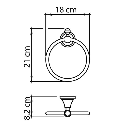 GEDY NV7013 Коло для рушників Nevis, хром