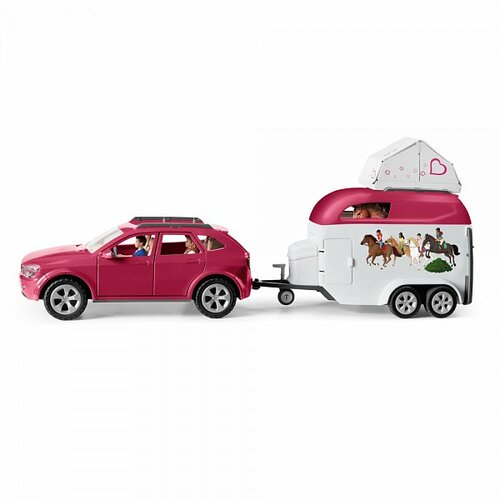 Schleich 42535 Przygoda z samochodem i przyczepą oraz koniem